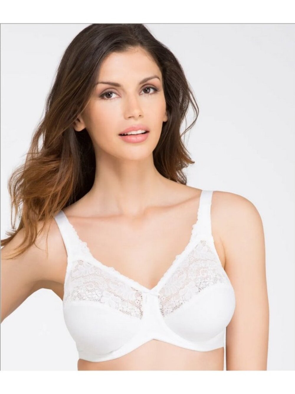New Women White Lilyette Comfort Lace Minimizer Underwire Size Bra 40DD 0428